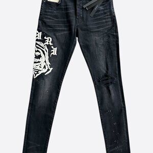 Amiri Wes Lang Aged Black & White Reaper Jeans